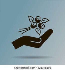 rose vector icon