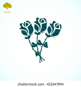 rose vector icon