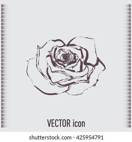 rose vector icon