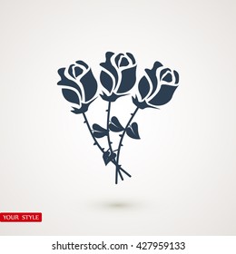 rose vector icon