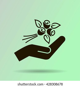 rose vector icon