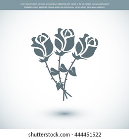 rose vector icon