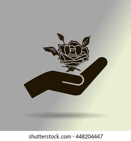 rose vector icon