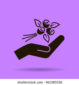 rose vector icon