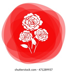 Rose vector icon