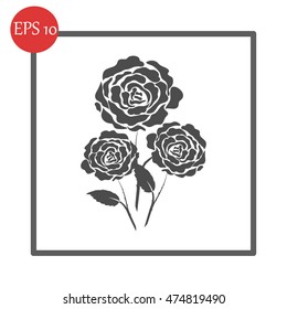 Rose vector icon