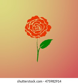 Rose vector icon