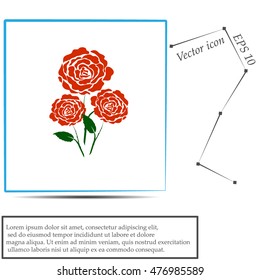 Rose vector icon
