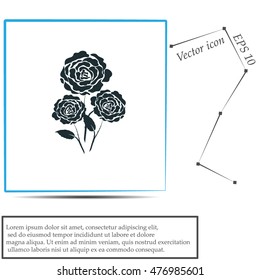 Rose vector icon