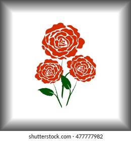 Rose vector icon