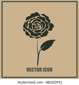 Rose vector icon