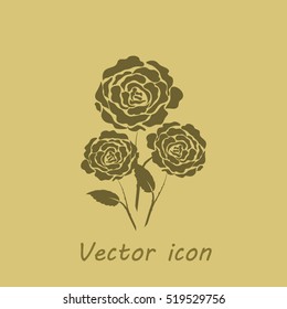 Rose vector icon
