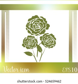 Rose vector icon
