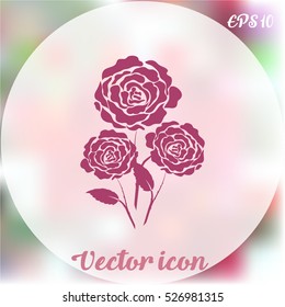 Rose vector icon