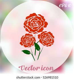 Rose vector icon