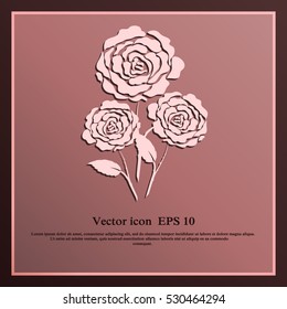 Rose vector icon