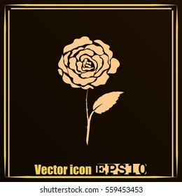 Rose vector icon