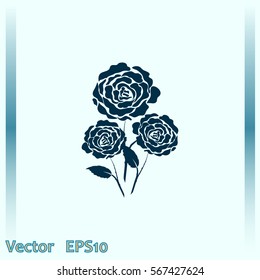 Rose vector icon