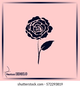 Rose vector icon