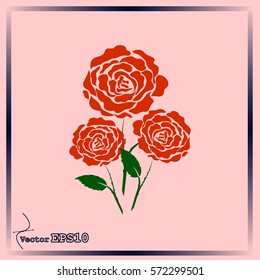 Rose vector icon
