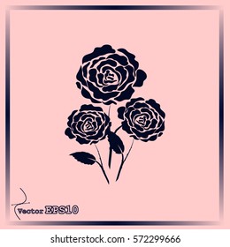 Rose vector icon