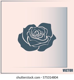 rose vector icon