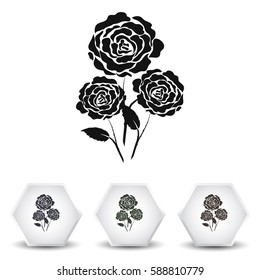 Rose vector icon