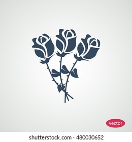 rose vector icon, vector best flat icon, EPS