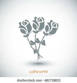 rose vector icon, vector best flat icon, EPS
