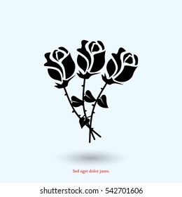 rose vector icon, vector best flat icon, EPS