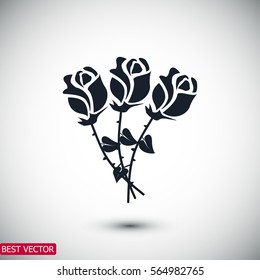 rose vector icon, vector best flat icon, EPS