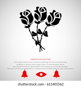 rose vector icon, vector best flat icon, EPS