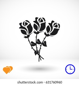 rose vector icon, vector best flat icon, EPS