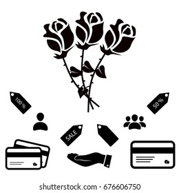 rose vector icon, vector best flat icon, EPS