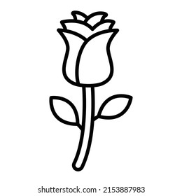 Rose vector icon. Can be used for printing, mobile and web applications.
