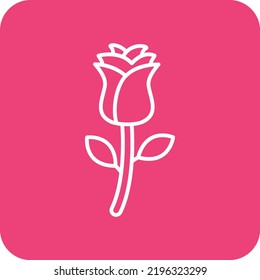 Rose vector icon. Can be used for printing, mobile and web applications.
