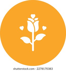 Rose vector icon. Can be used for printing, mobile and web applications.