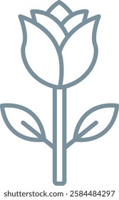 Rose vector icon. Can be used for printing, mobile and web applications.