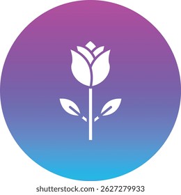 Rose vector icon. Can be used for printing, mobile and web applications.