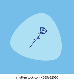 Rose vector icon hand drawn doodle design