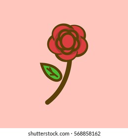 rose vector icon  isolated 