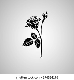 Rose Vector Illustration Stock Vector Royalty Free