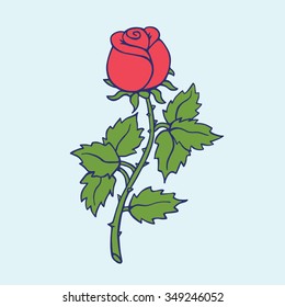 Rose. Vector illustration