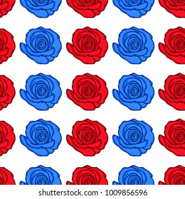 Rose vector illustration. Doodle style. Design, print, logo, decor, textile, paper.