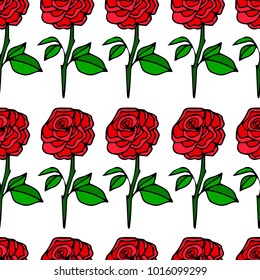 Rose vector illustration. Doodle style. Design, print, decor, textile, paper
