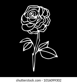 Rose vector illustration. Doodle style. Design, print, decor, textile, paper