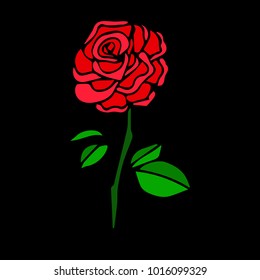 Rose vector illustration. Doodle style. Design, print, decor, textile, paper
