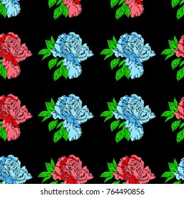 Rose vector illustration. Doodle style. Design, print, logo, decor, textile, paper