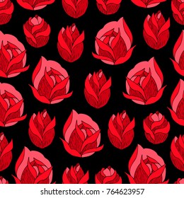 Rose vector illustration. Doodle style. Design, print, logo, decor, textile, paper