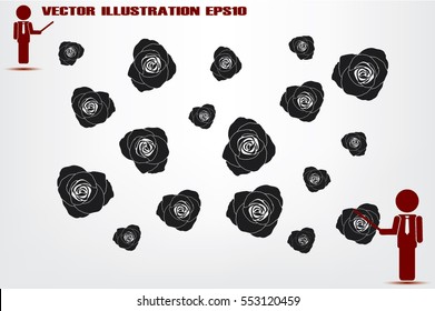 rose vector illustration eps10
